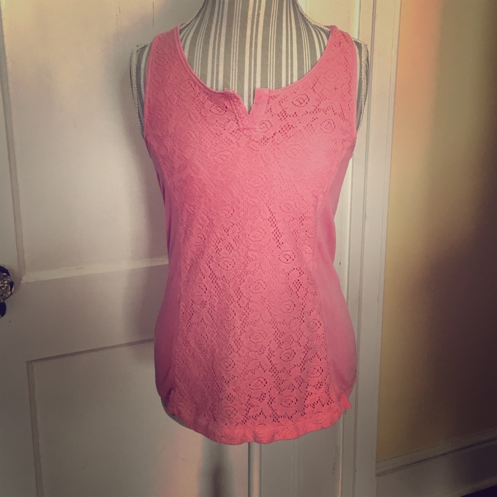 CLEARANCE!!! Mudd Pretty Pink Lace Top